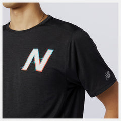 Printed Impact Run Short Sleeve / New Balance Men
