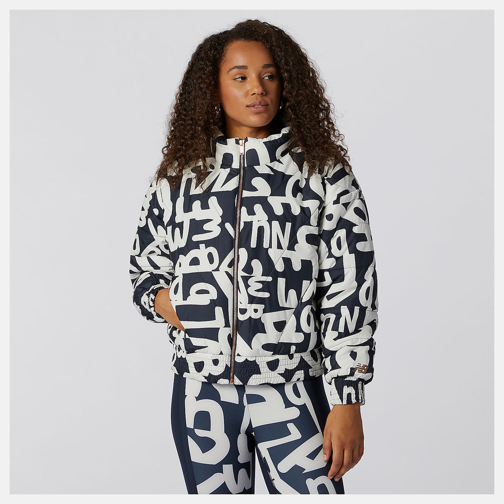 Determination Packable Printed Quilted Jacket / New Balance Women