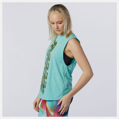 Relentless Cinched Back Graphic Tank / New Balance Women