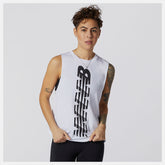 Relentless Cinched Back Graphic Tank / New Balance Women
