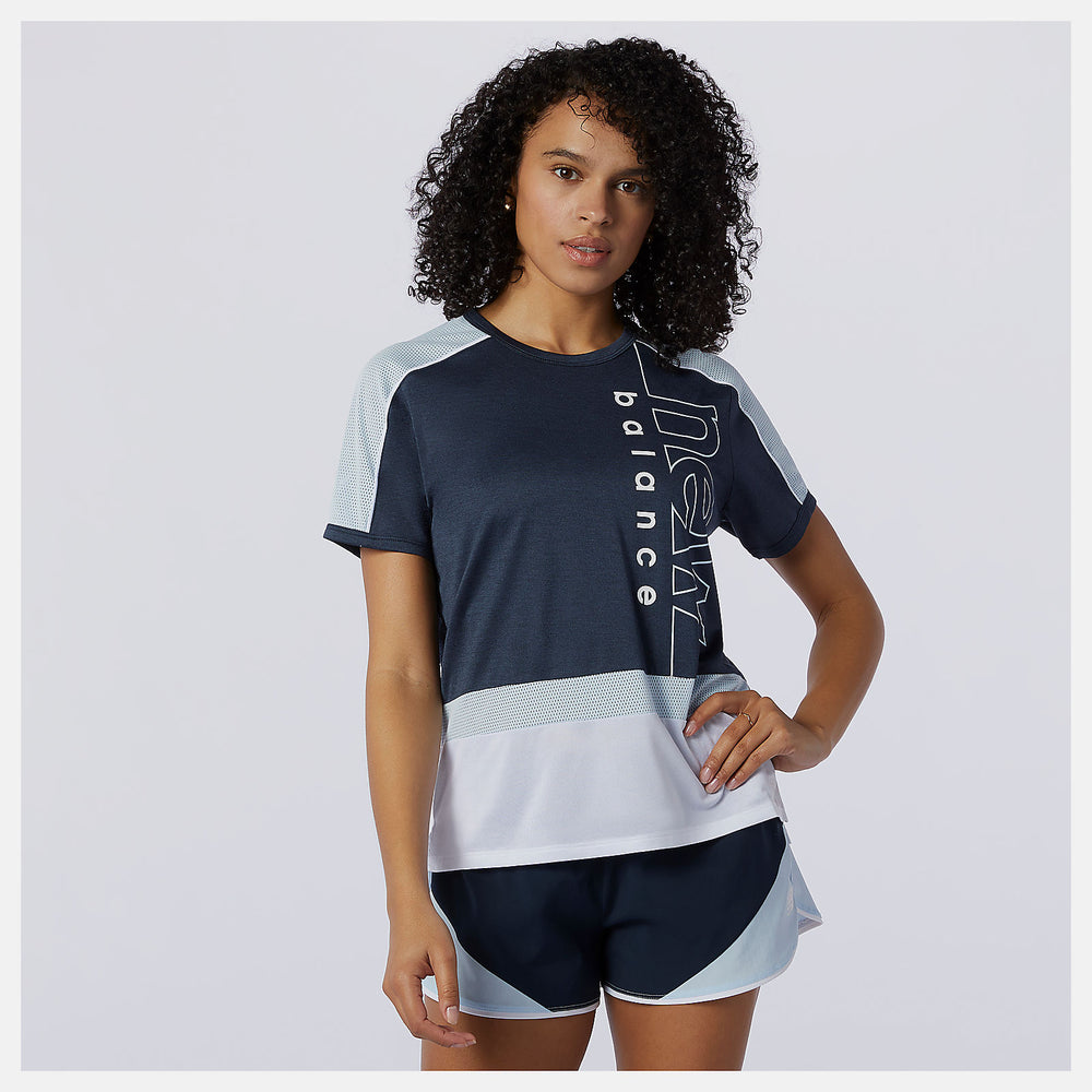 Printed Fast Flight Short Sleeve Top / New Balance Women