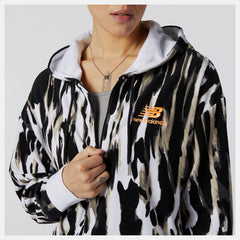 NB Athletics Collide Printed Terry Hoodie / New Balance Women