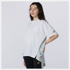 NB Essentials Botanical Knit Woven Mix Tee / New Balance Women