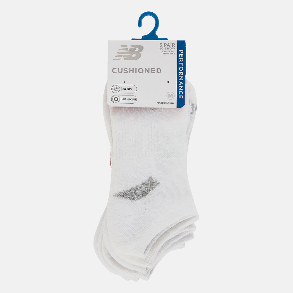 Performance Cushion No Show Socks 3 Pack / New Balance Women|Men