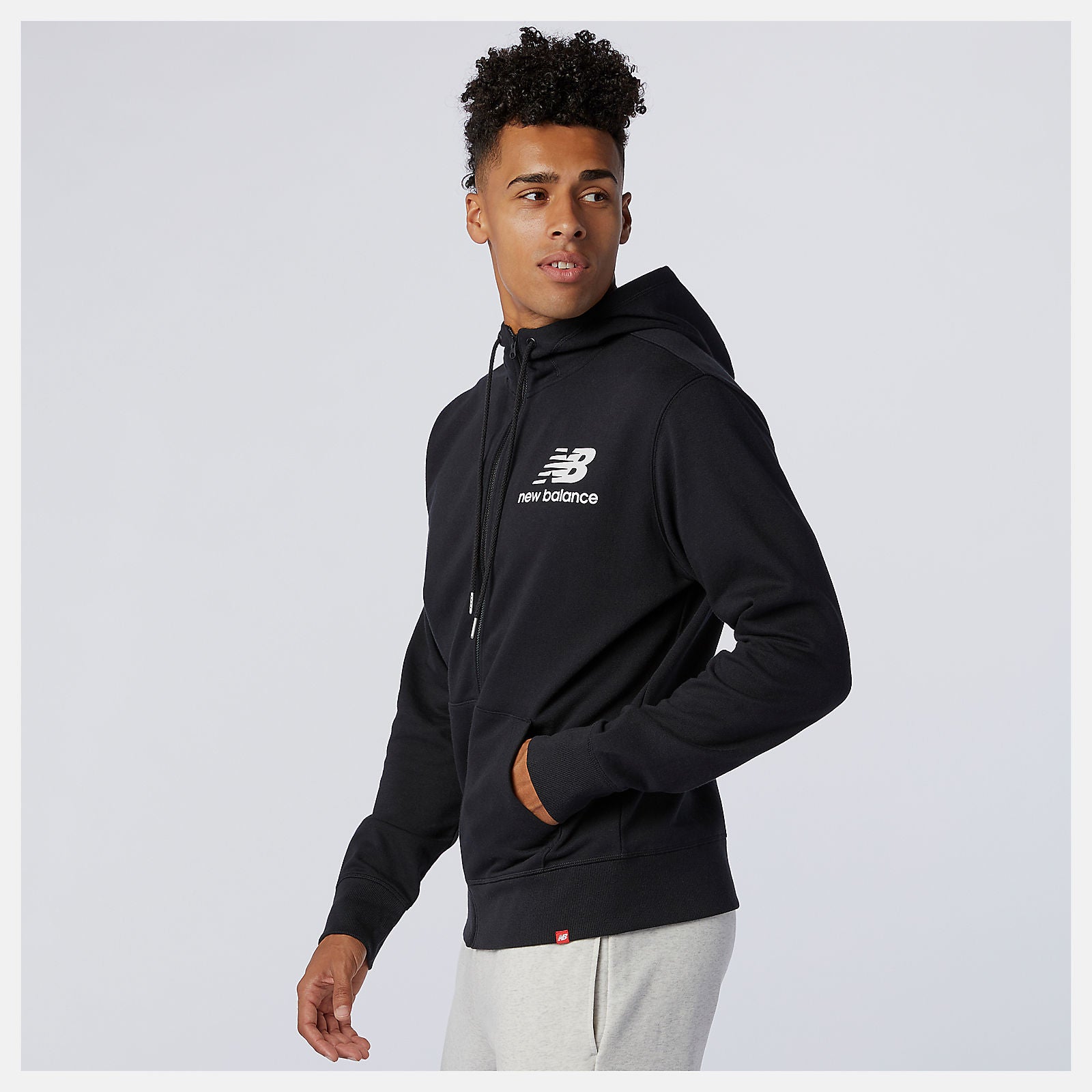NB Essentials Stacked Full Zip Hoodie / New Balance Men
