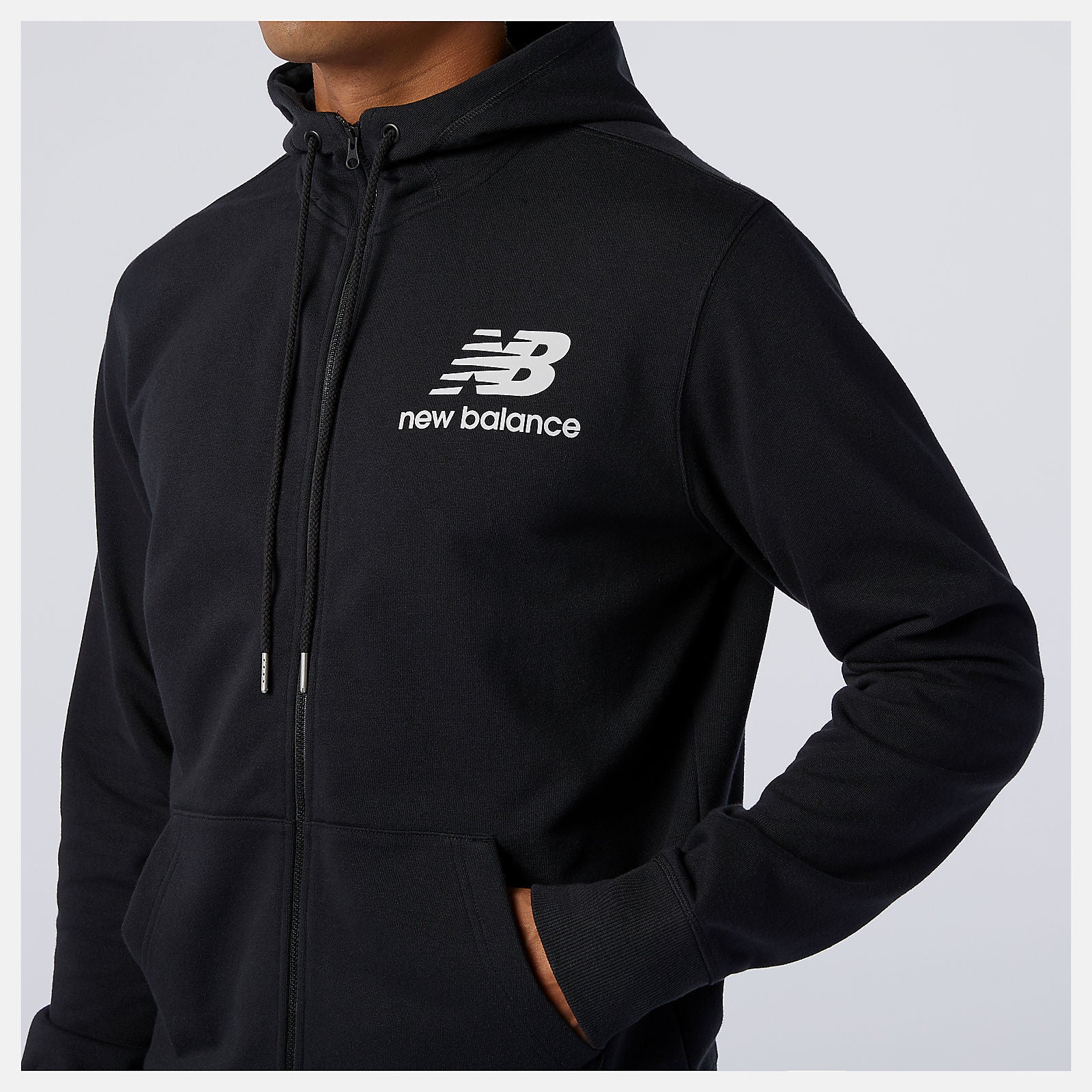 NB Essentials Stacked Full Zip Hoodie / New Balance Men