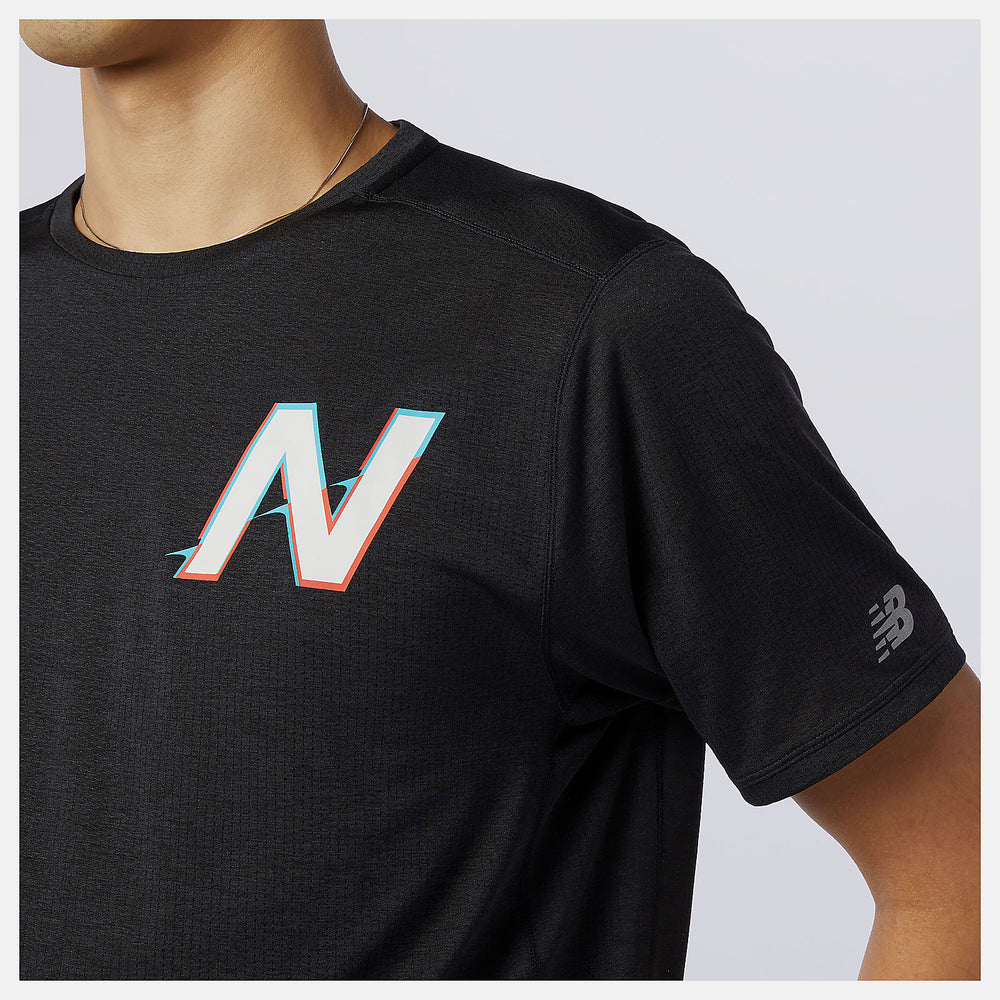 Printed Impact Run Short Sleeve / New Balance Men