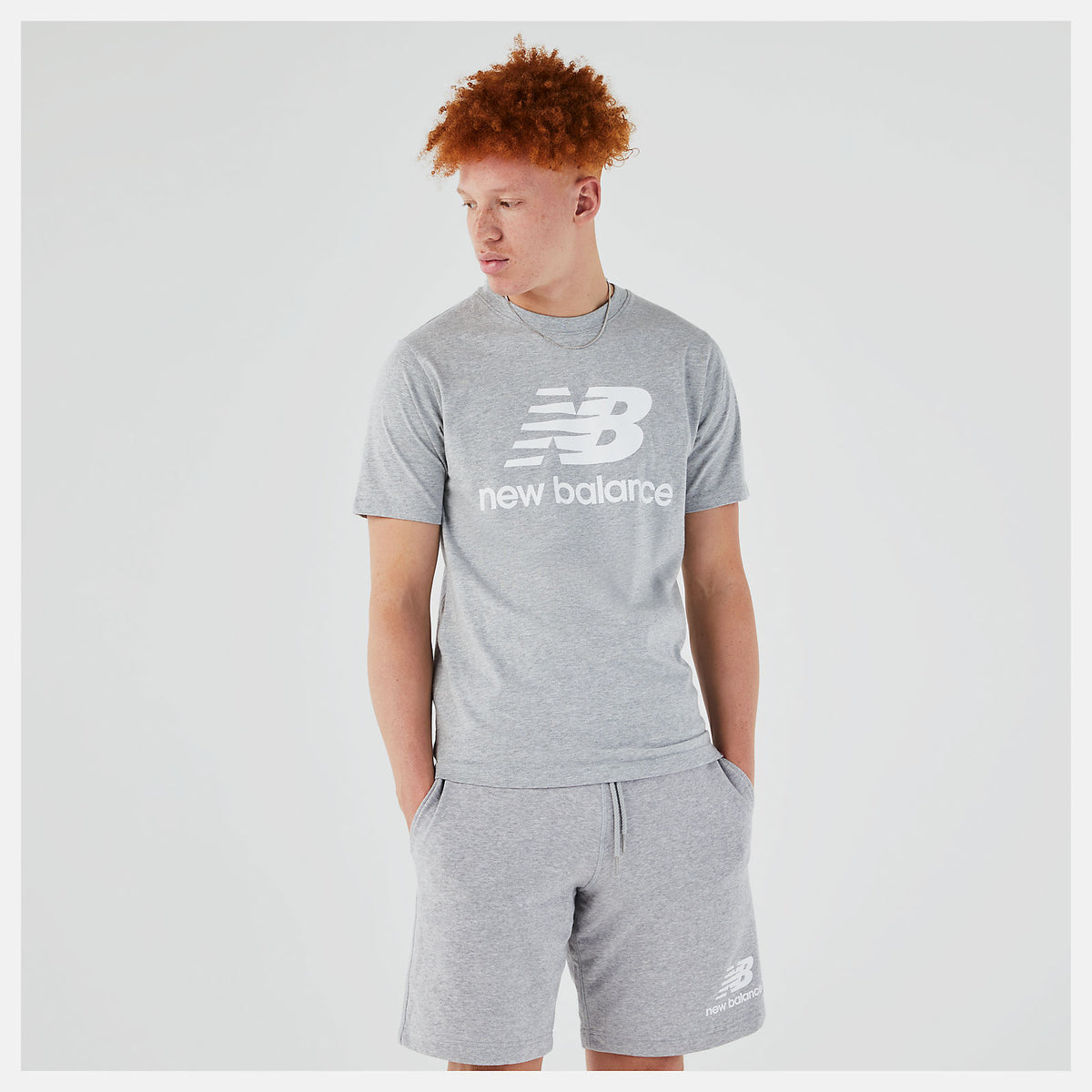 Essentials Stacked Logo Tee / New Balance Men