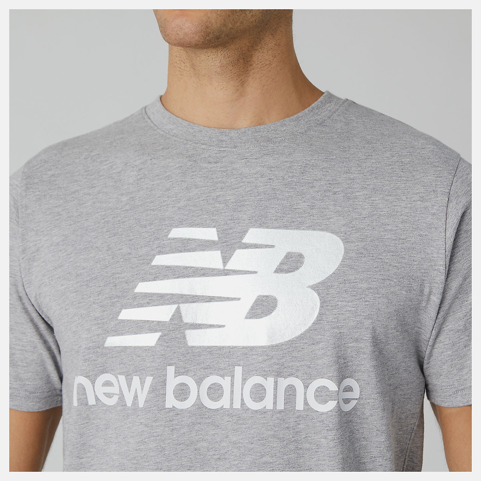 Essentials Stacked Logo Tee / New Balance Men