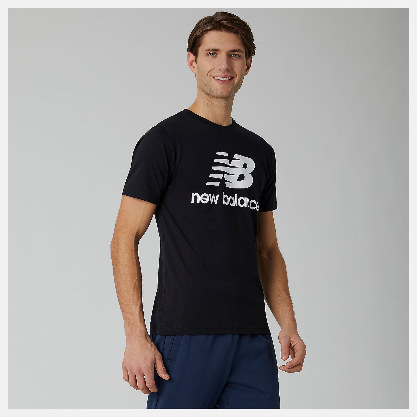 Essentials Stacked Logo Tee / New Balance Men