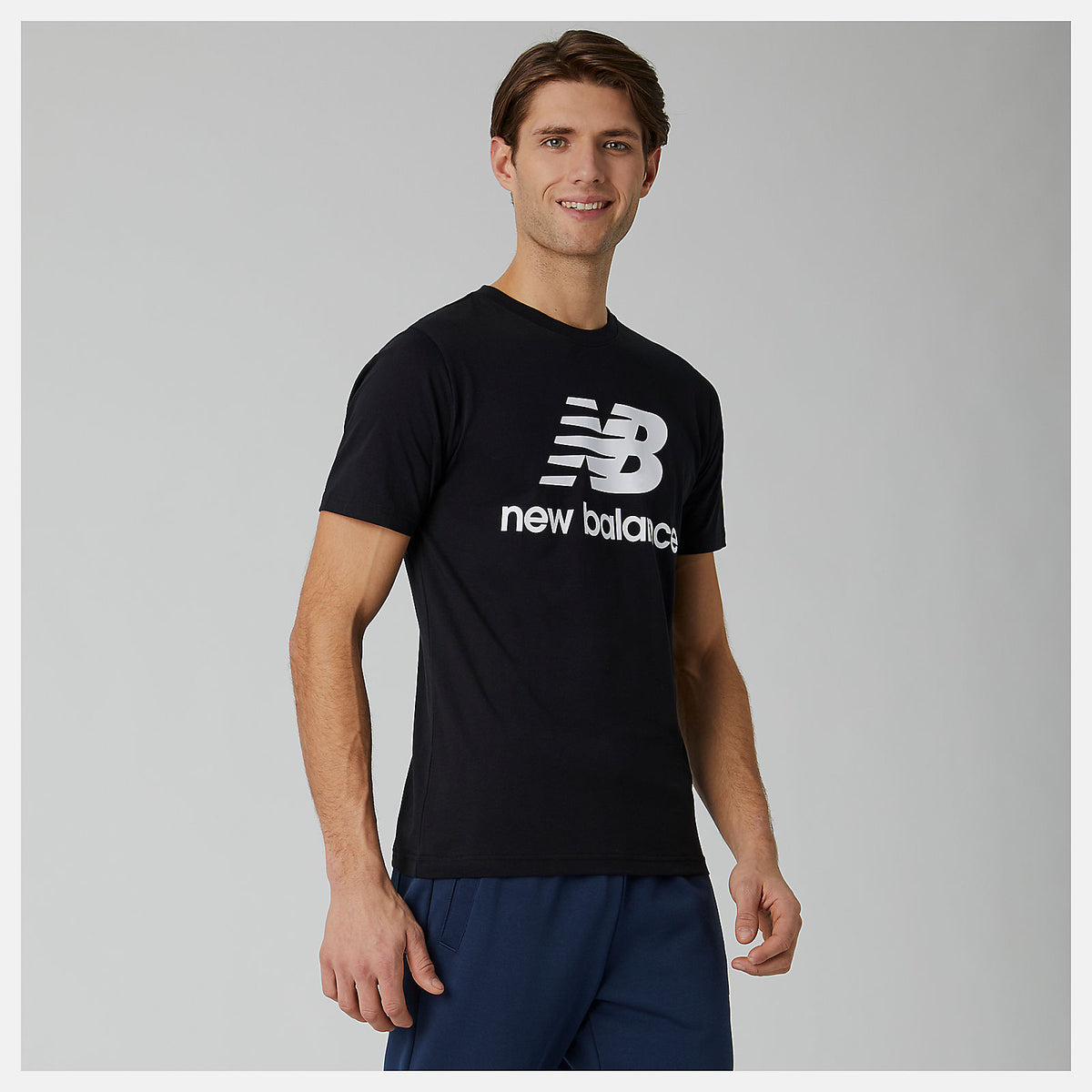 Essentials Stacked Logo Tee / New Balance Men