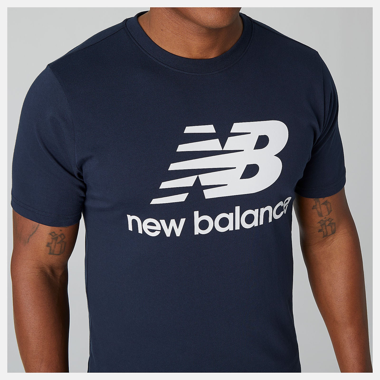 Essentials Stacked Logo Tee / New Balance Men
