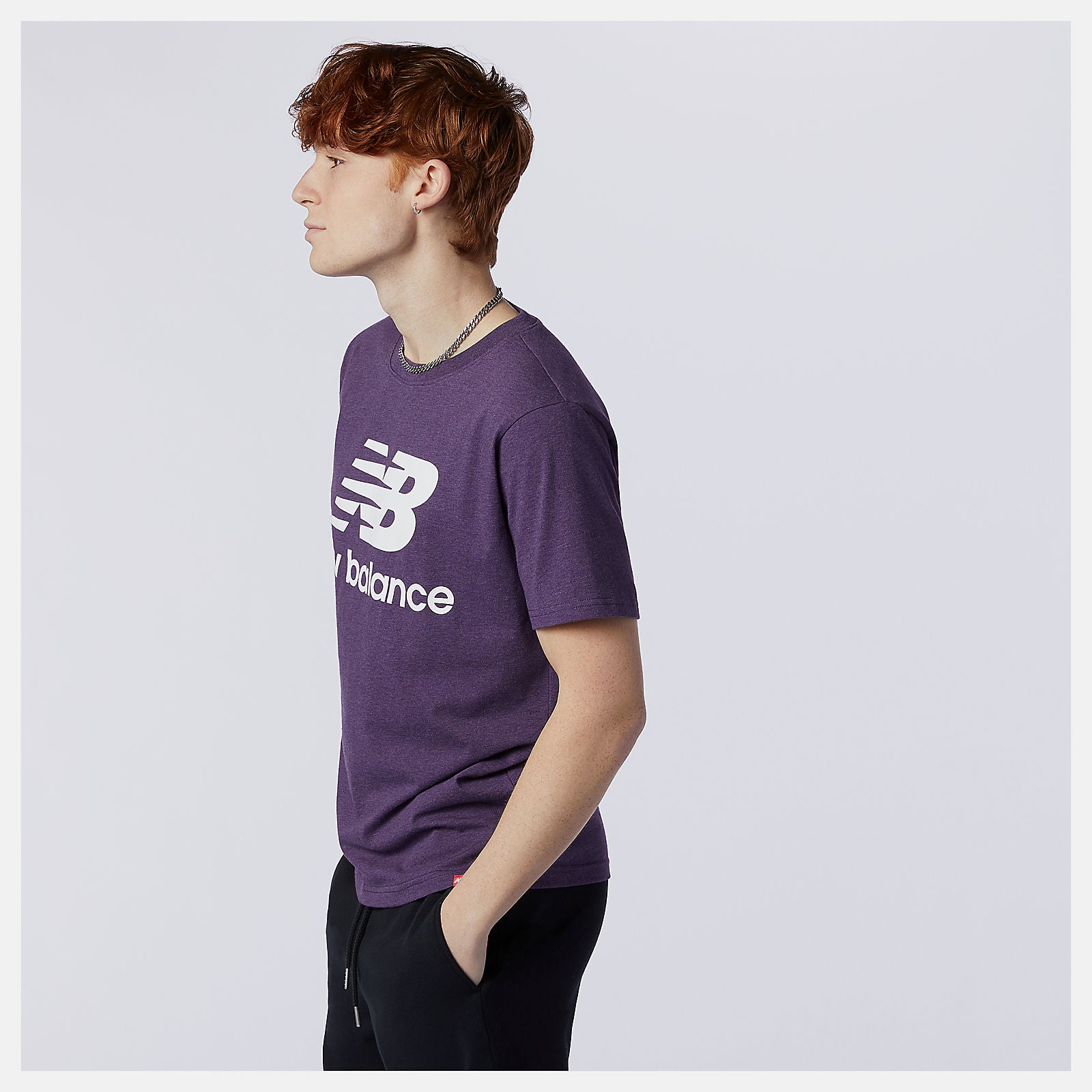 Essentials Stacked Logo Tee / New Balance Men