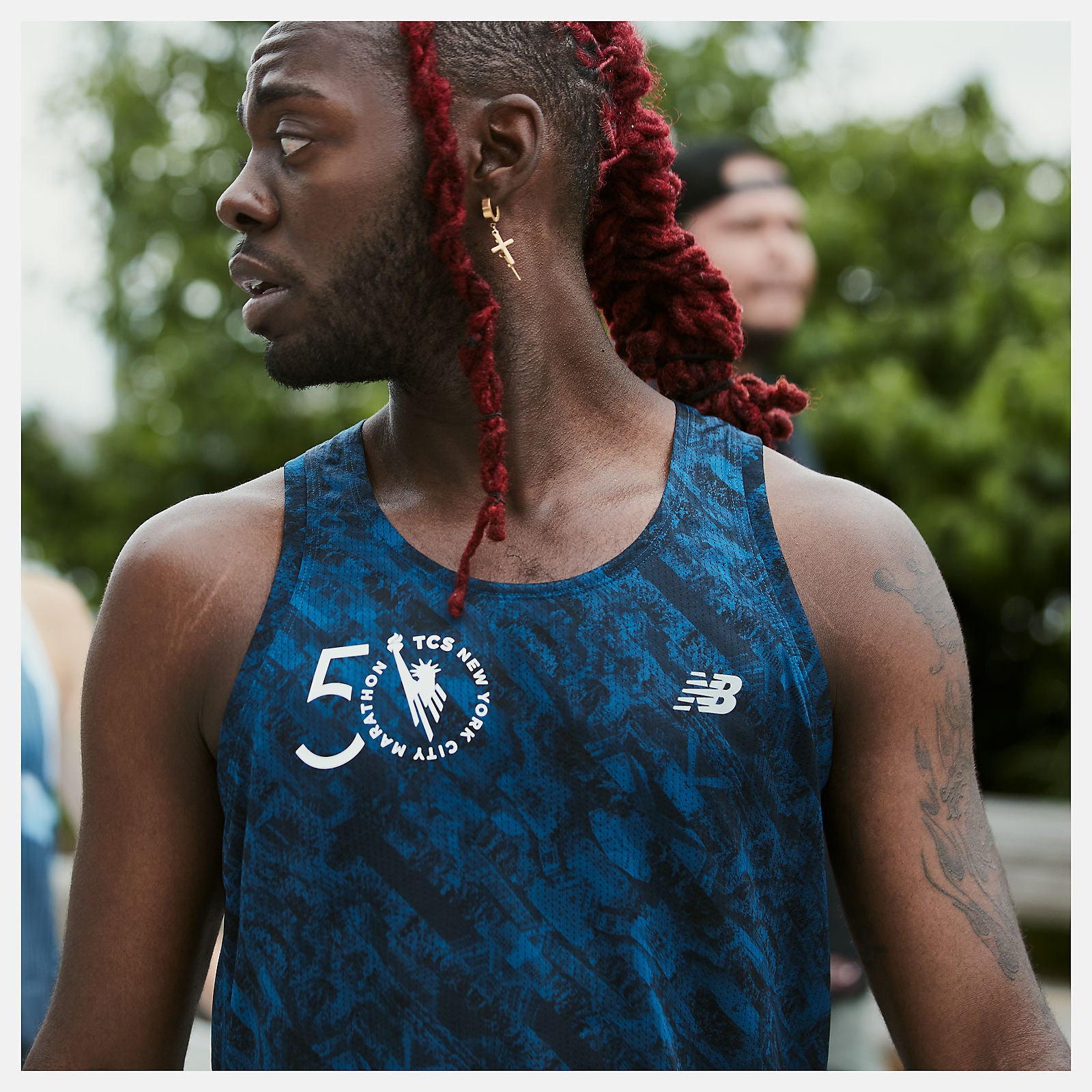NYC Marathon Printed Impact Run Singlet / New Balance Men