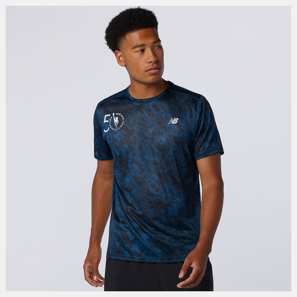 NYC Marathon Printed Impact Run Short Sleeve / New Balance Men