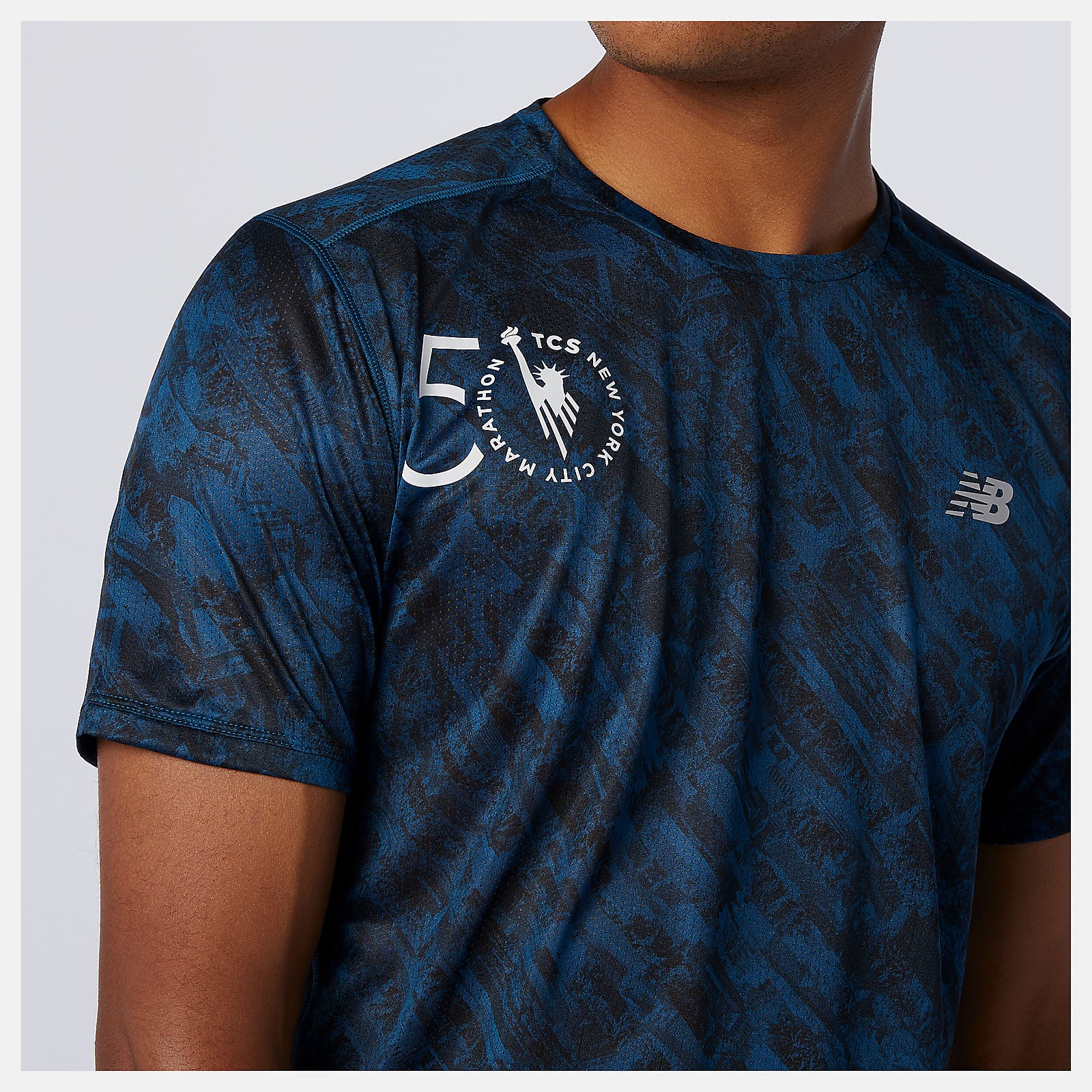 NYC Marathon Printed Impact Run Short Sleeve / New Balance Men
