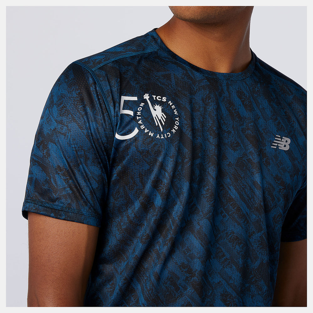 NYC Marathon Printed Impact Run Short Sleeve / New Balance Men