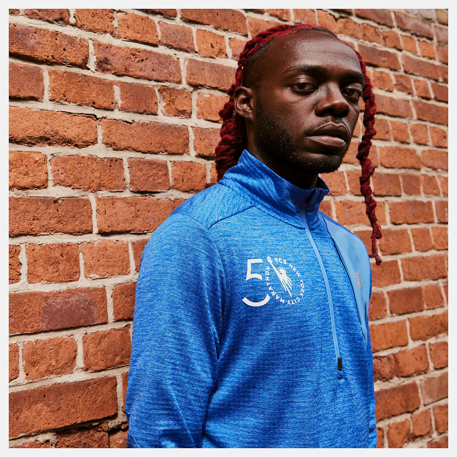 NYC Marathon Impact Run Grid Back Half Zip / New Balance Men
