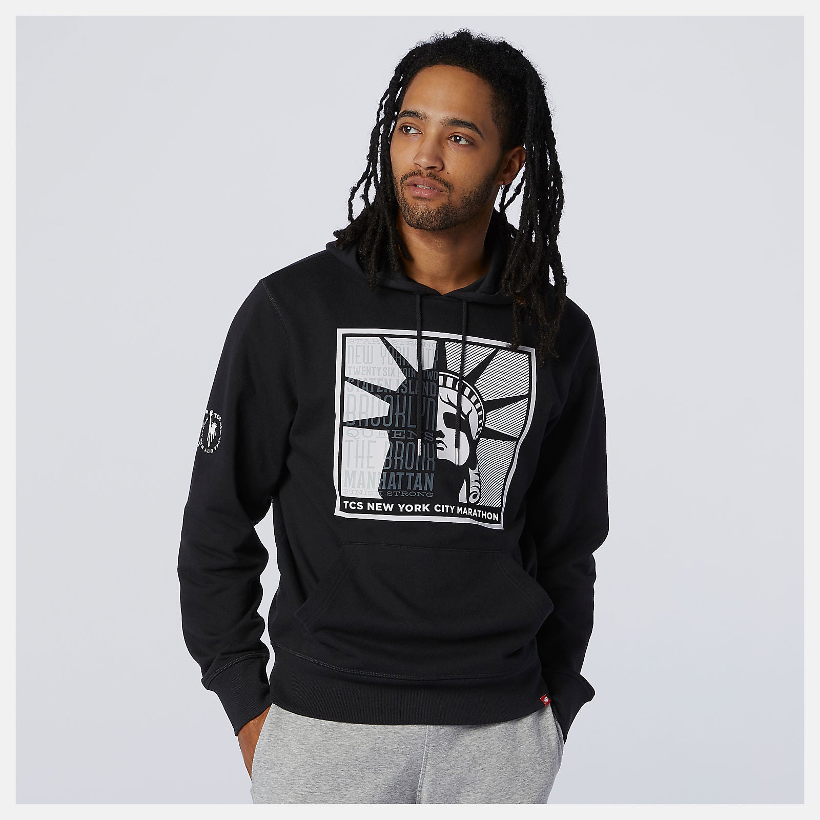 NYC Marathon Essentials Stacked Logo Po Hoodie / New Balance Men