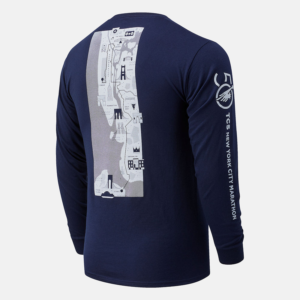 NYC Marathon Map Long Sleeve / New Balance Men