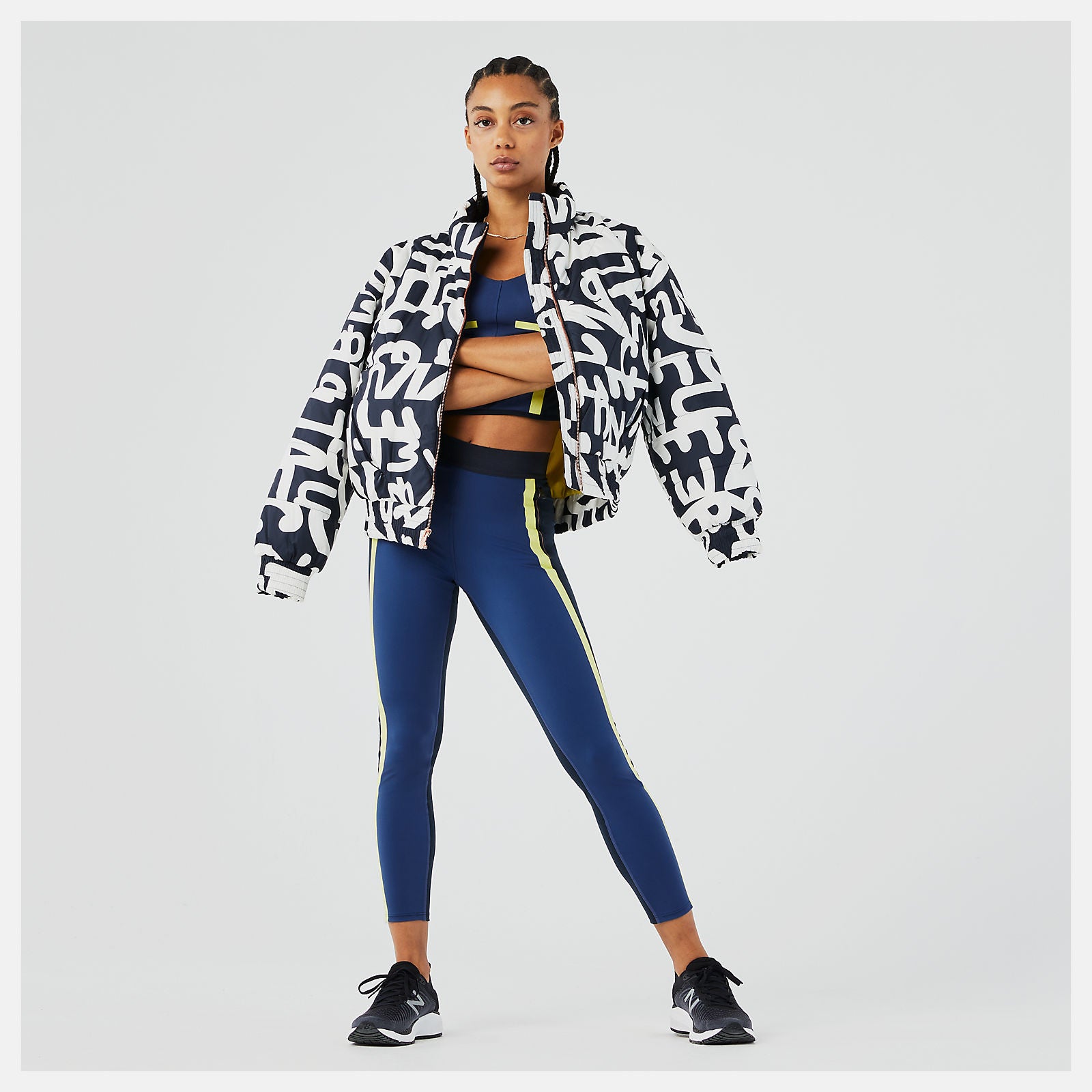 Determination Packable Printed Quilted Jacket / New Balance Women