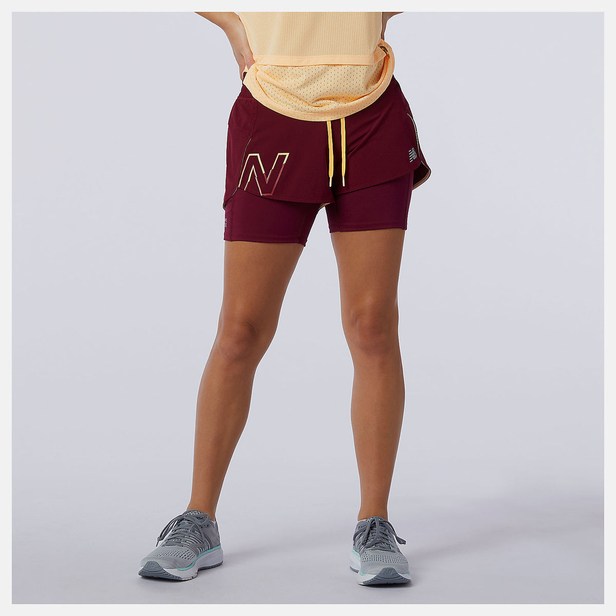 Printed Impact Run 2 In 1 Short / New Balance Women