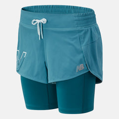 Printed Impact Run 2 In 1 Short / New Balance Women
