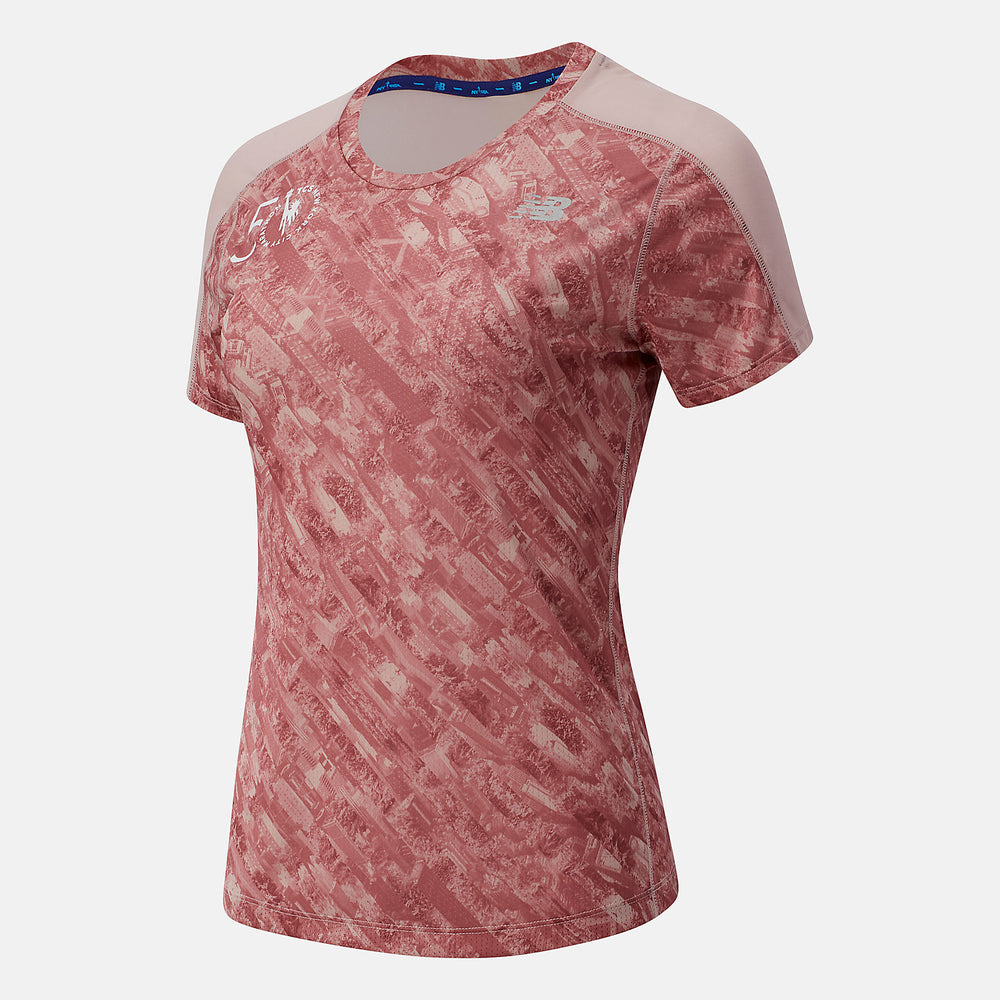 NYC Marathon Printed Impact Run Short Sleeve / New Balance Women