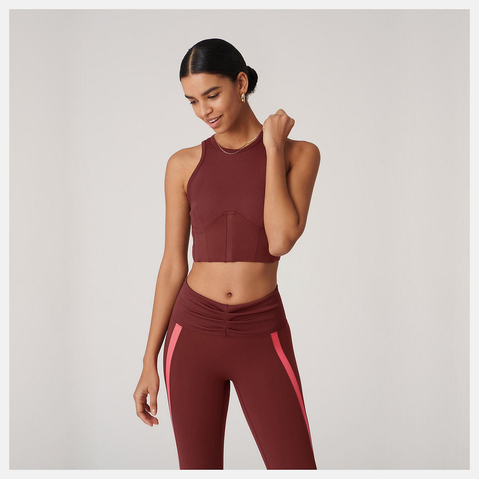 Bandier Corset Tank / New Balance Women