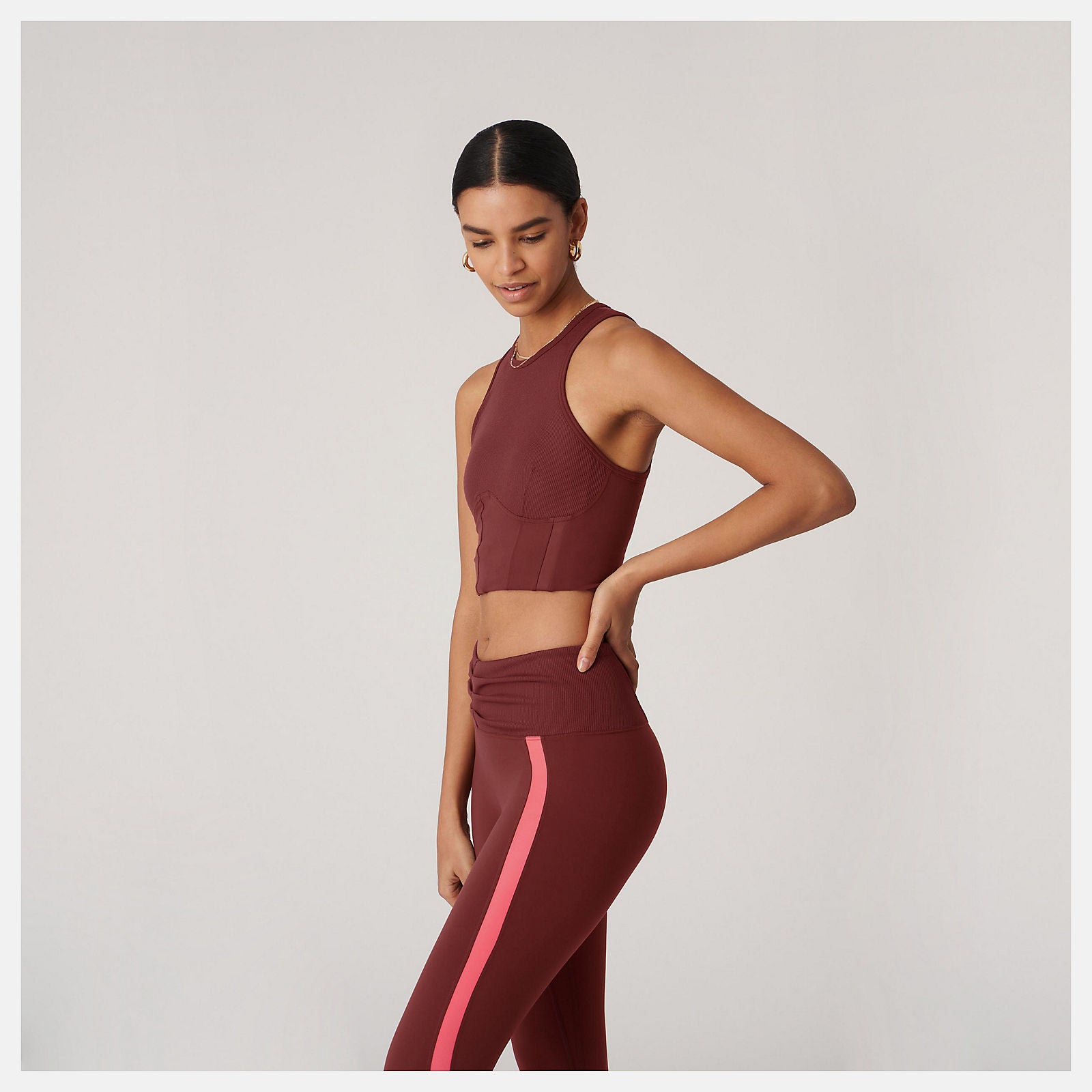Bandier Corset Tank / New Balance Women