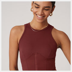 Bandier Corset Tank / New Balance Women