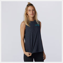 Relentless Cinched Back Graphic Tank / New Balance Women