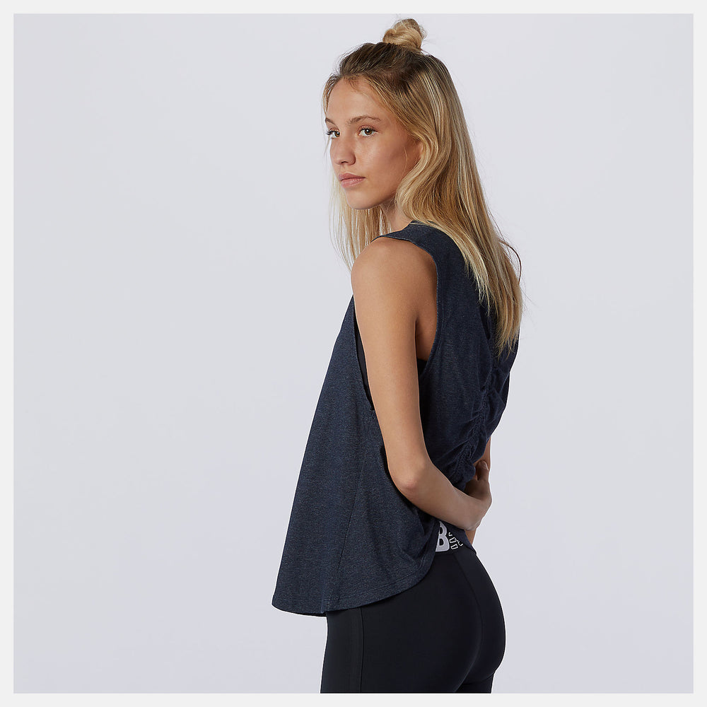Relentless Cinched Back Graphic Tank / New Balance Women