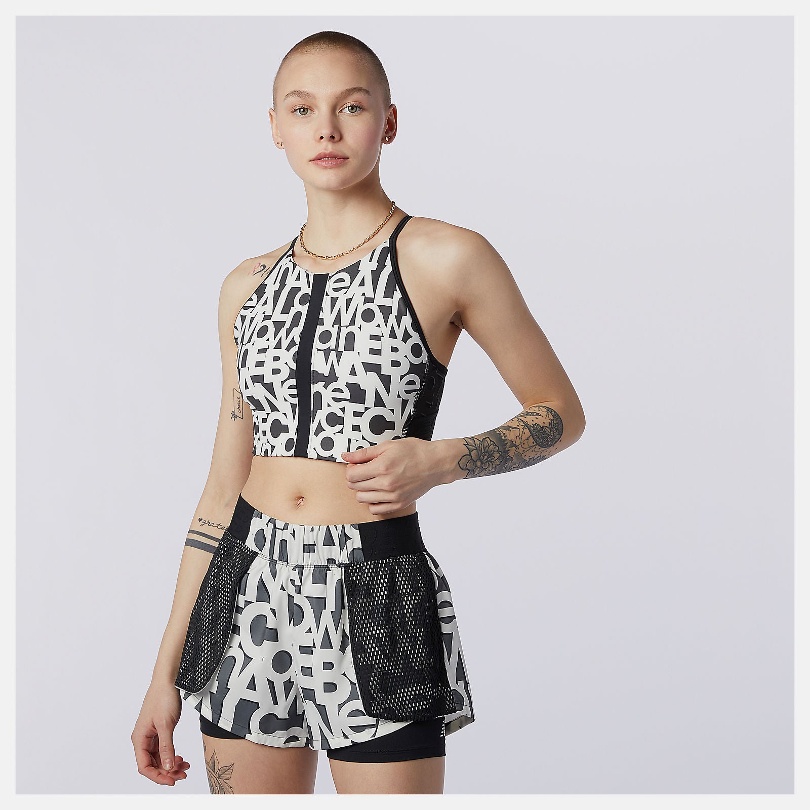 Relentless Printed Crop Top / New Balance Women
