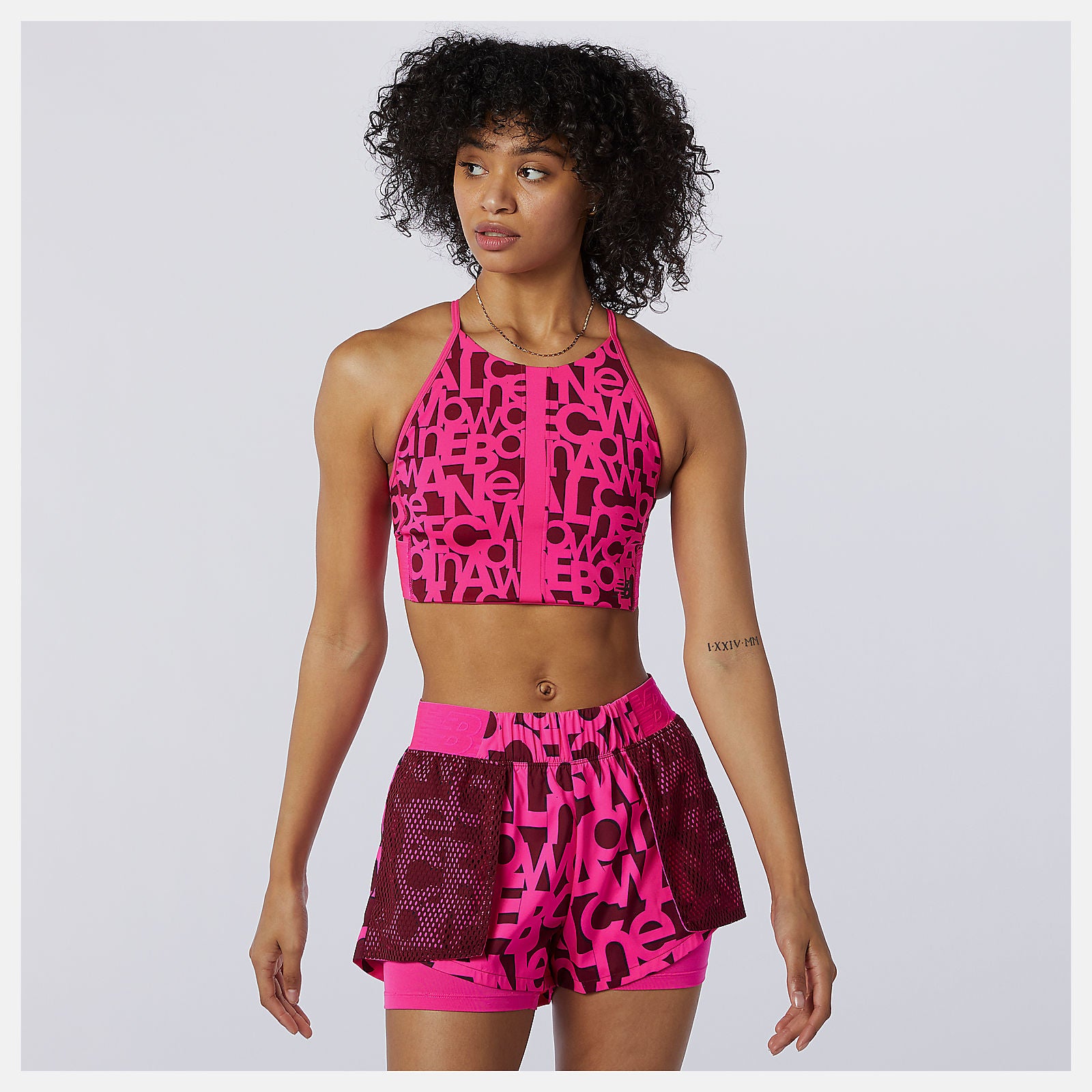 Relentless Printed Crop Top / New Balance Women