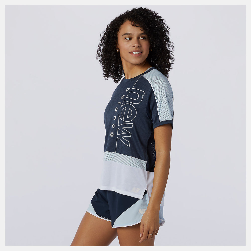 Printed Fast Flight Short Sleeve Top / New Balance Women