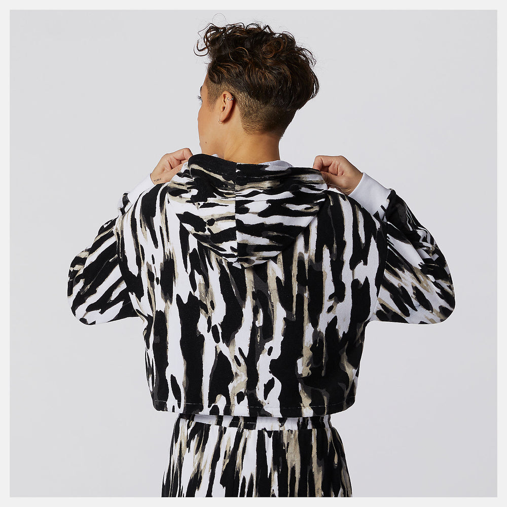 NB Athletics Collide Printed Terry Hoodie / New Balance Women