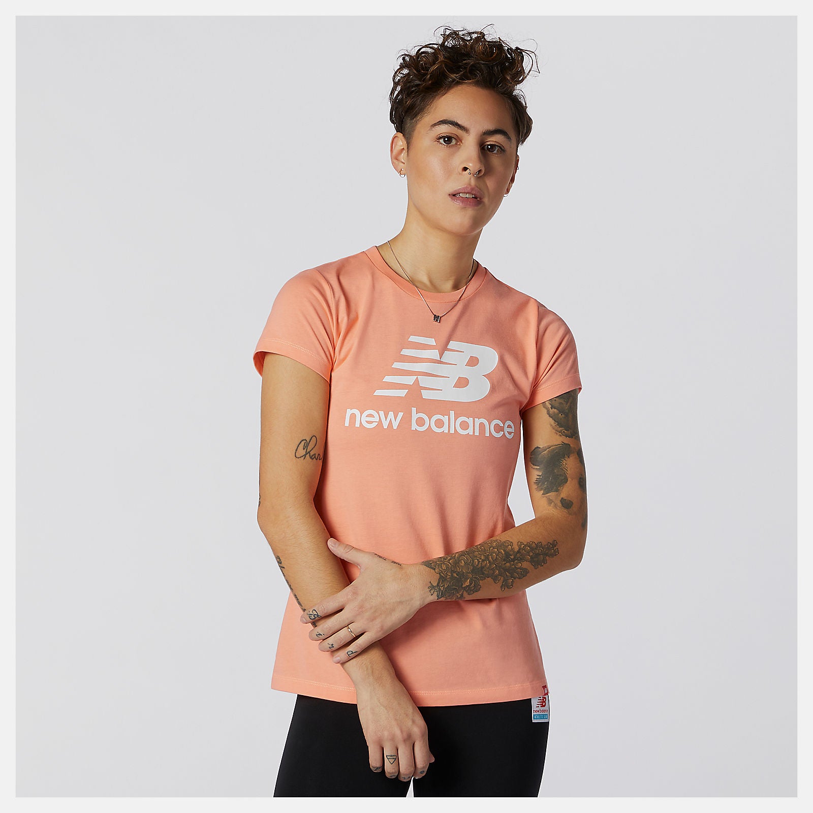 Essentials Stacked Logo Tee / New Balance Women
